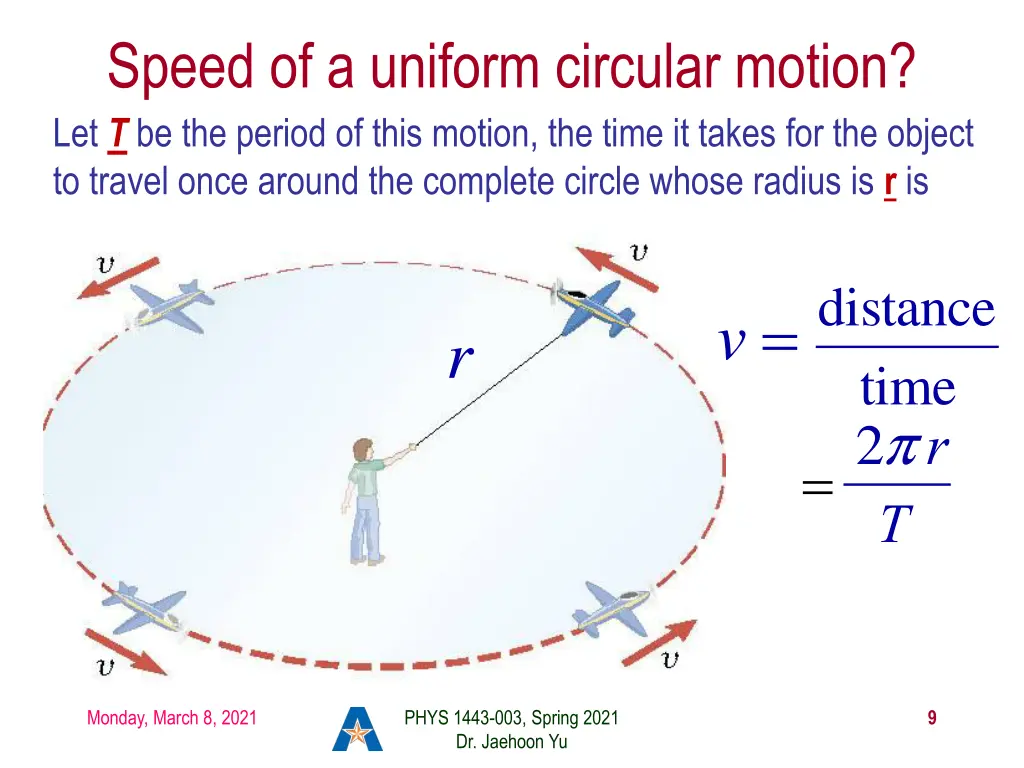speed of a uniform circular motion