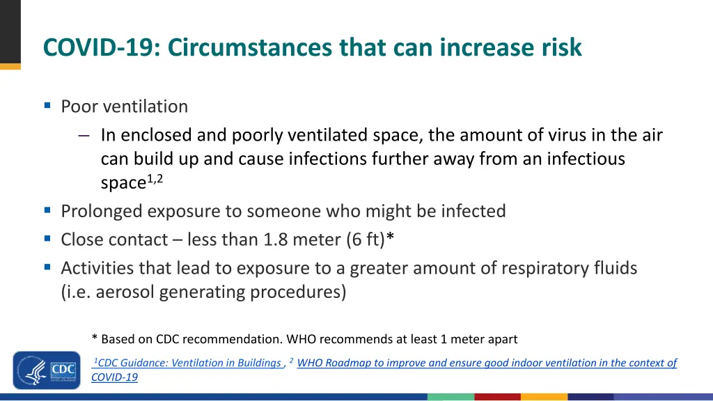 covid 19 circumstances that can increase risk