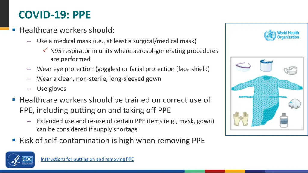 covid 19 ppe healthcare workers should