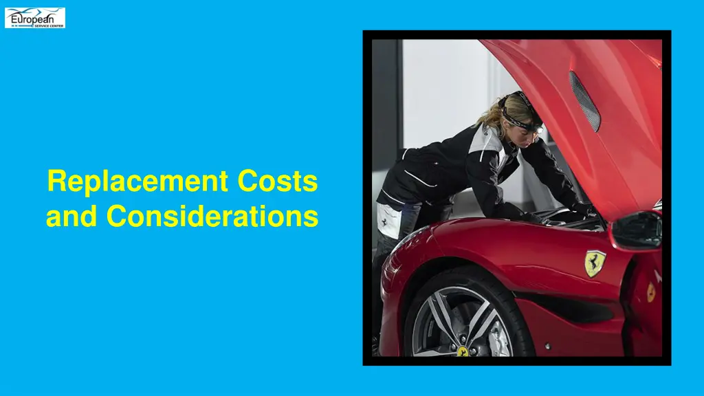 replacement costs and considerations