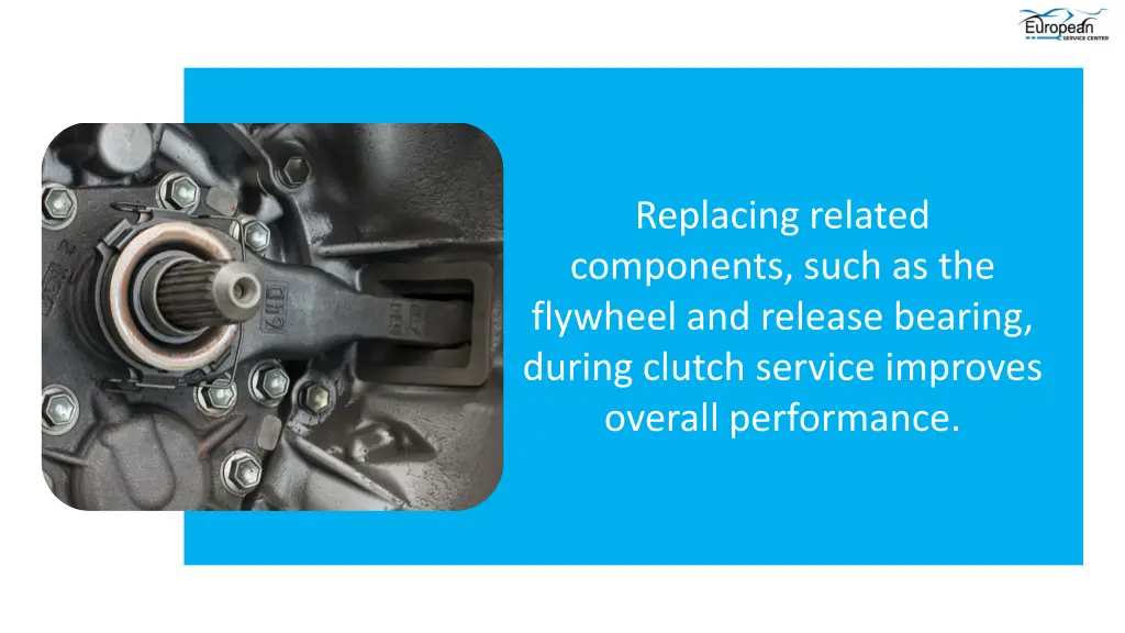 replacing related components such as the flywheel