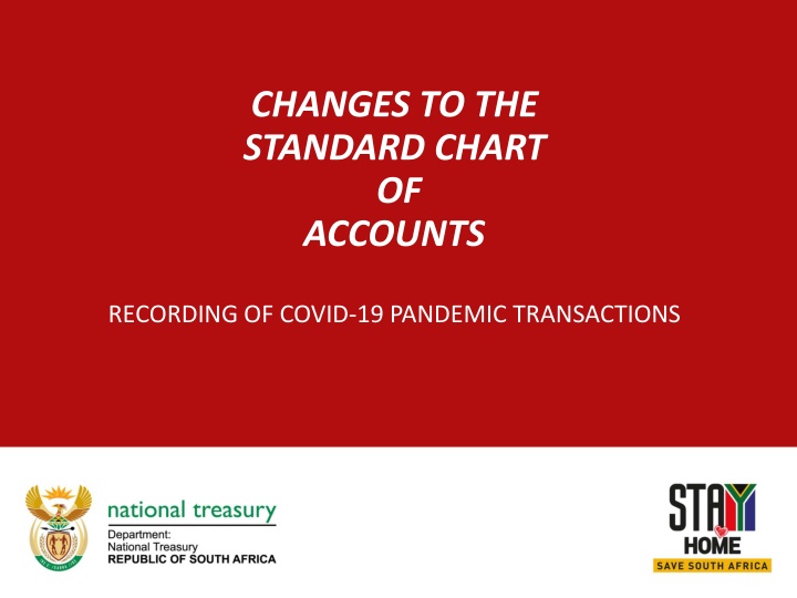 changes to the standard chart of accounts