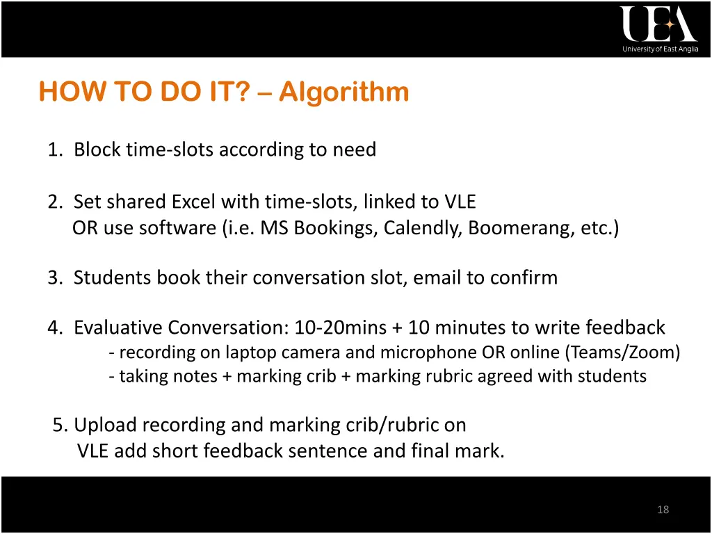 how to do it algorithm