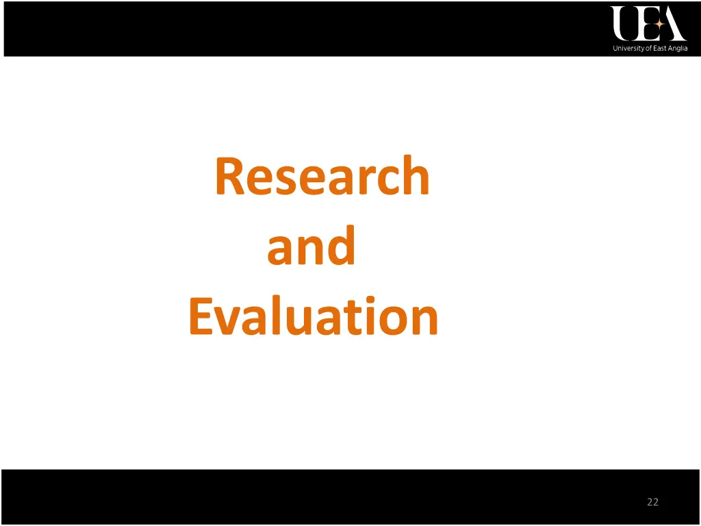 research and evaluation