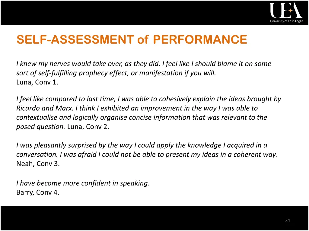 self assessment of performance 3