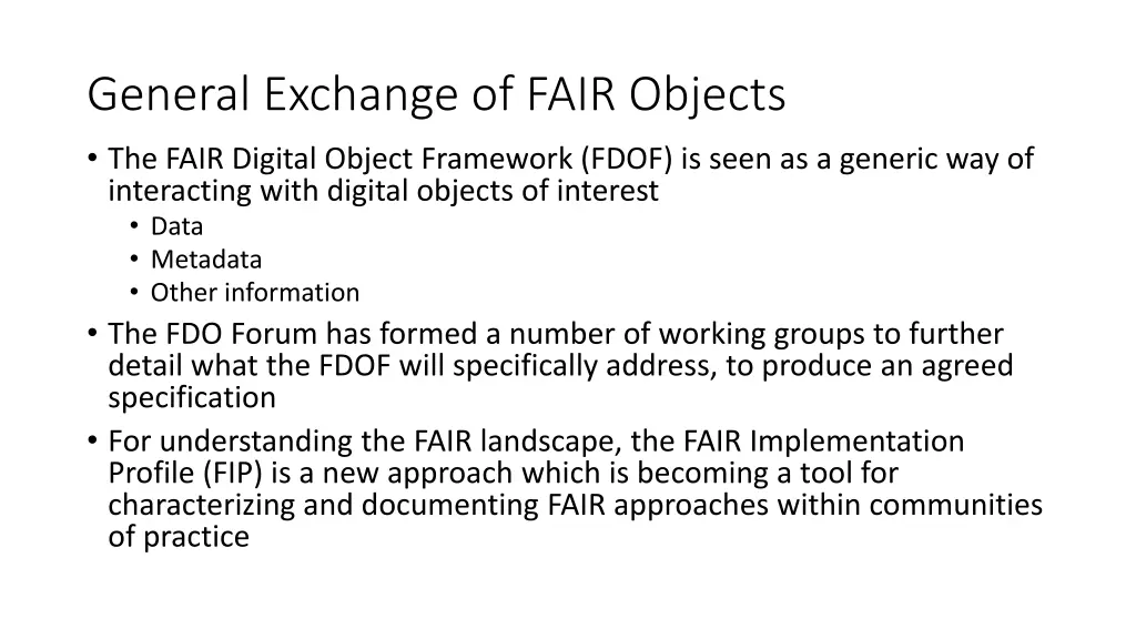 general exchange of fair objects the fair digital