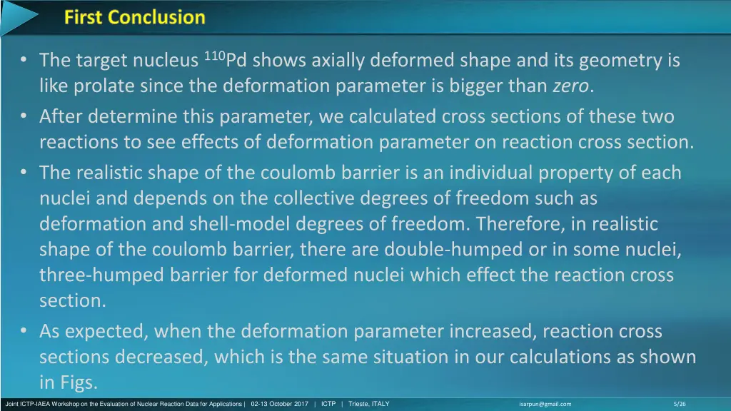 first conclusion
