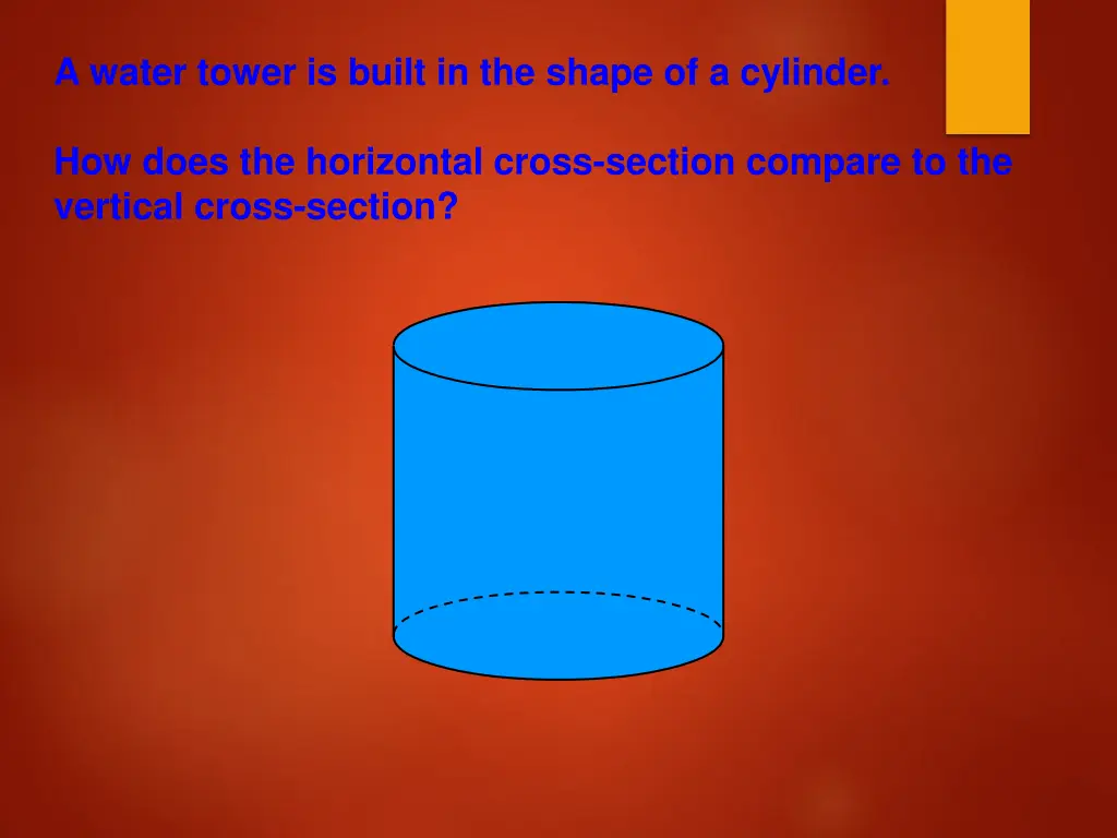 a water tower is built in the shape of a cylinder
