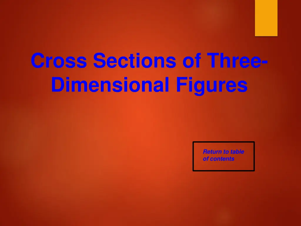 cross sections of three dimensional figures