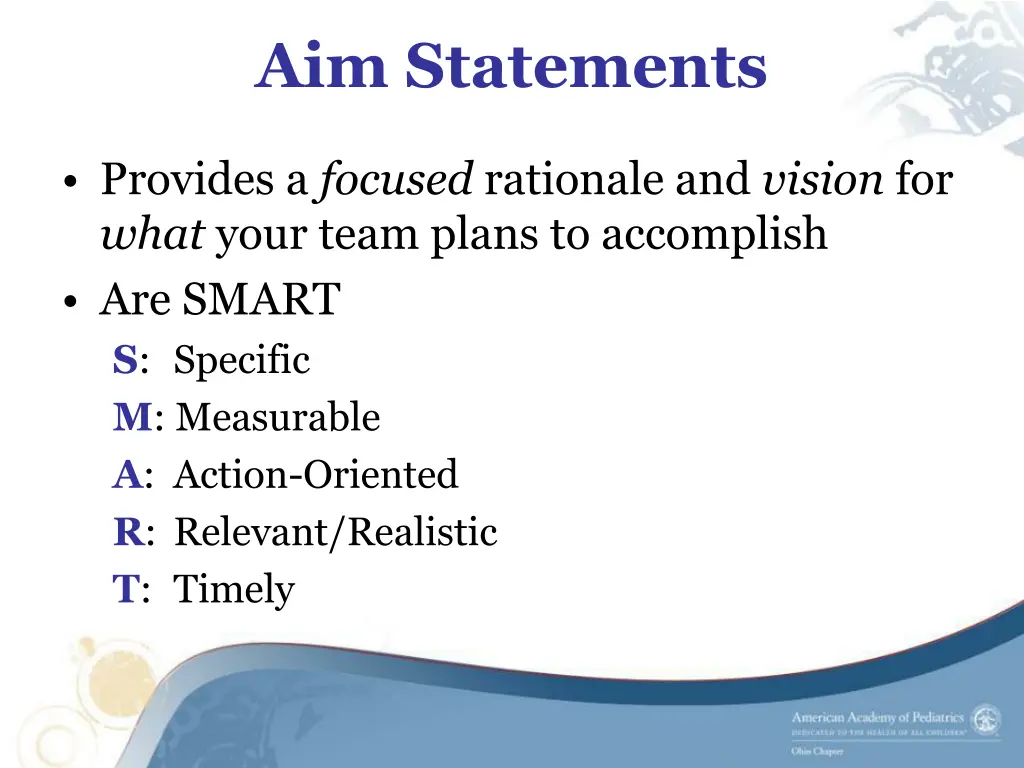 aim statements