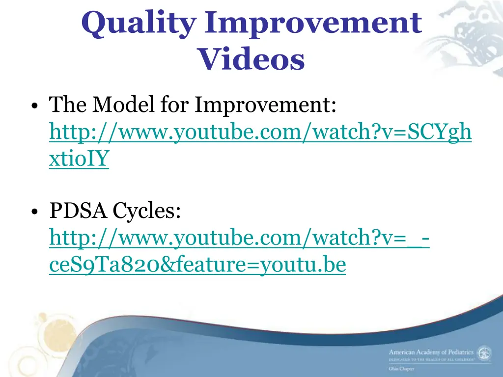 quality improvement videos