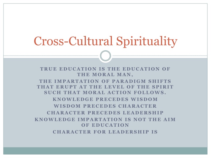 cross cultural spirituality