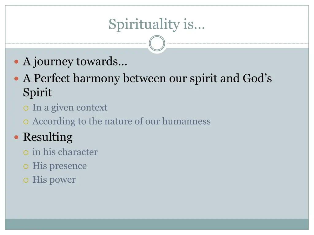 spirituality is