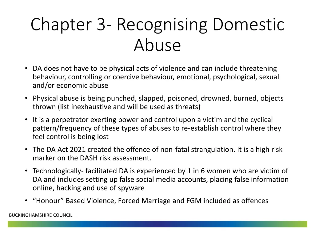 chapter 3 recognising domestic abuse
