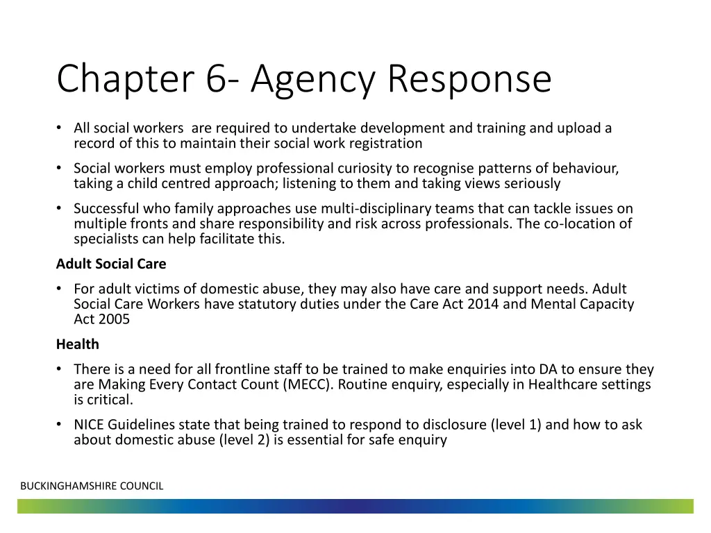 chapter 6 agency response 1