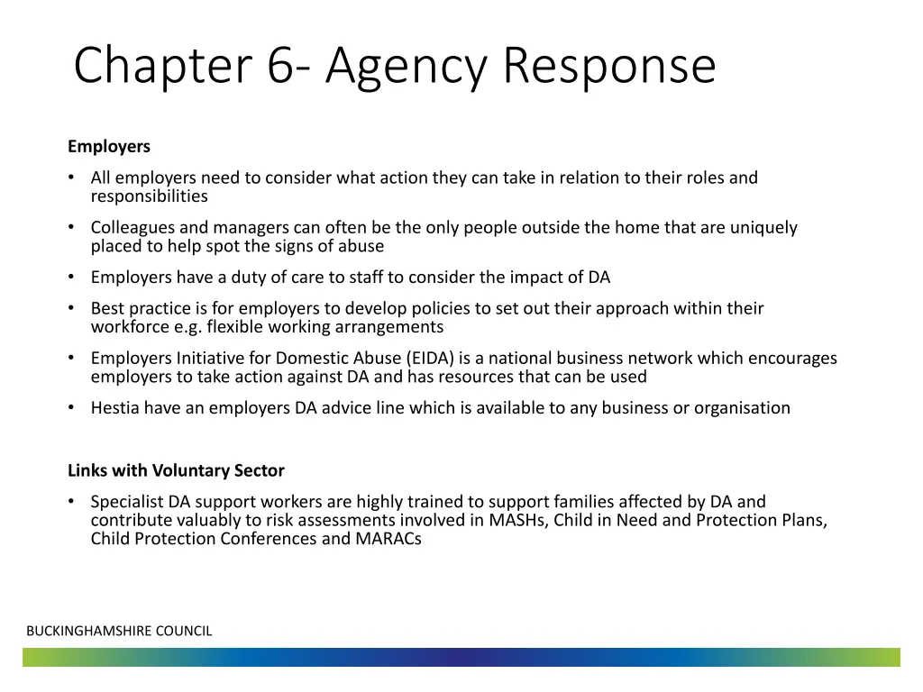 chapter 6 agency response 7