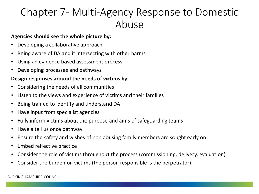 chapter 7 multi agency response to domestic abuse 1