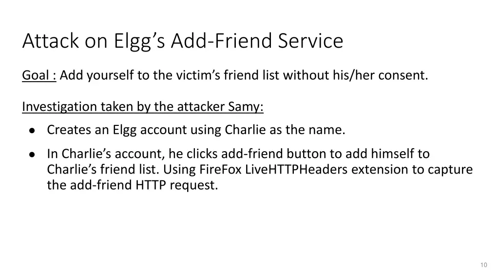 attack on elgg s add friend service