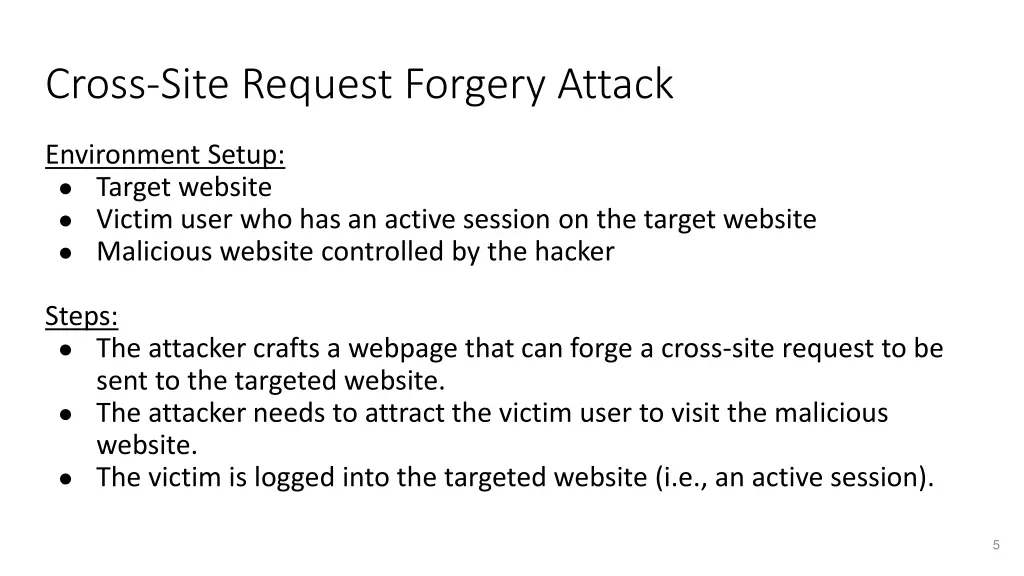 cross site request forgery attack