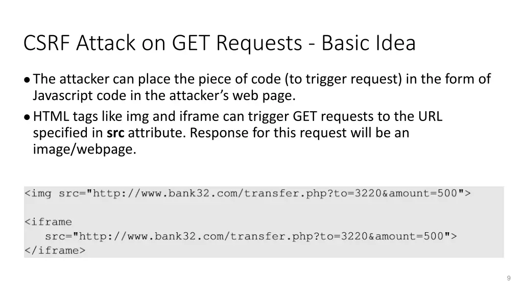 csrf attack on get requests basic idea 1