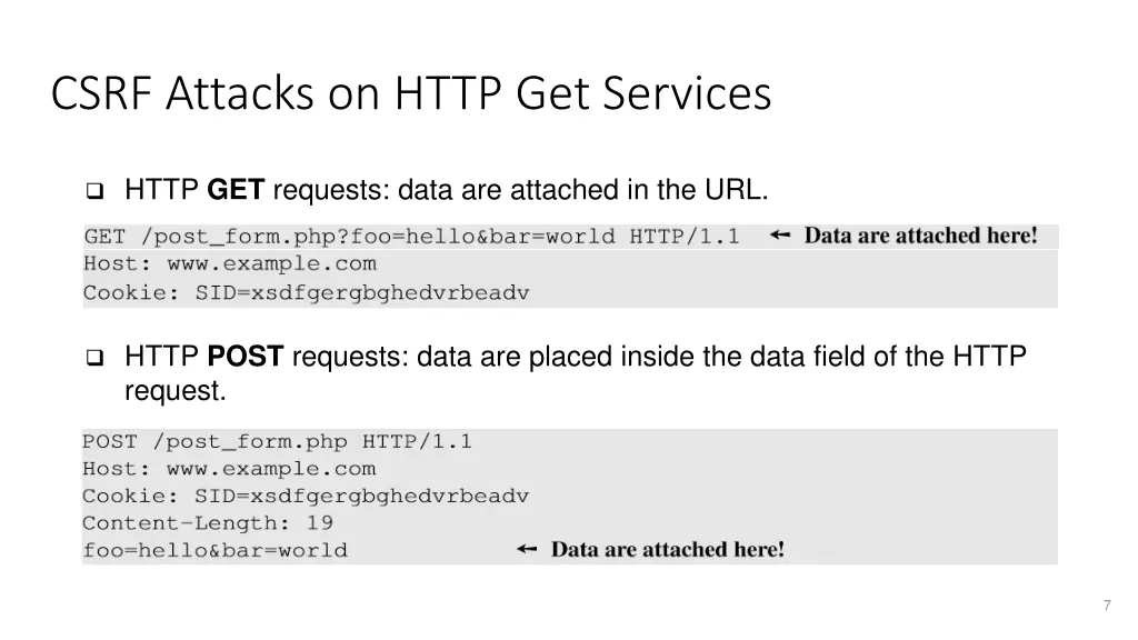 csrf attacks on http get services