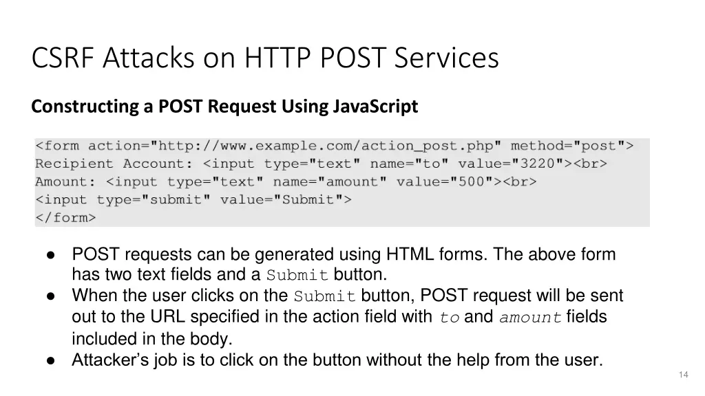 csrf attacks on http post services