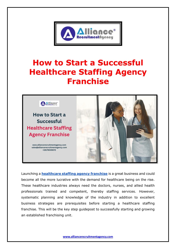 how to start a successful healthcare staffing
