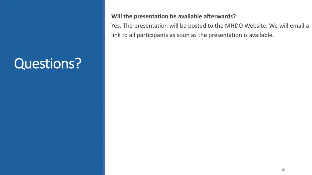 will the presentation be available afterwards