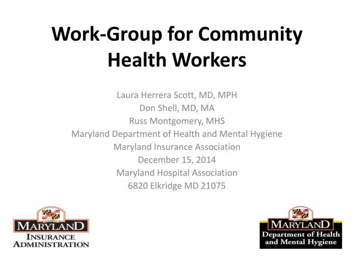 work group for community health workers