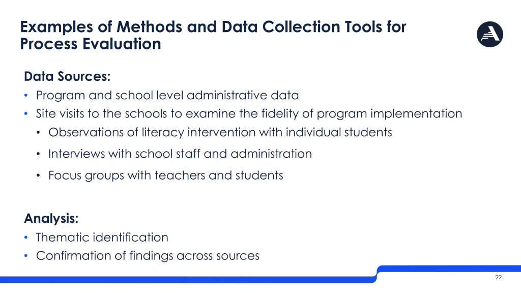 examples of methods and data collection tools