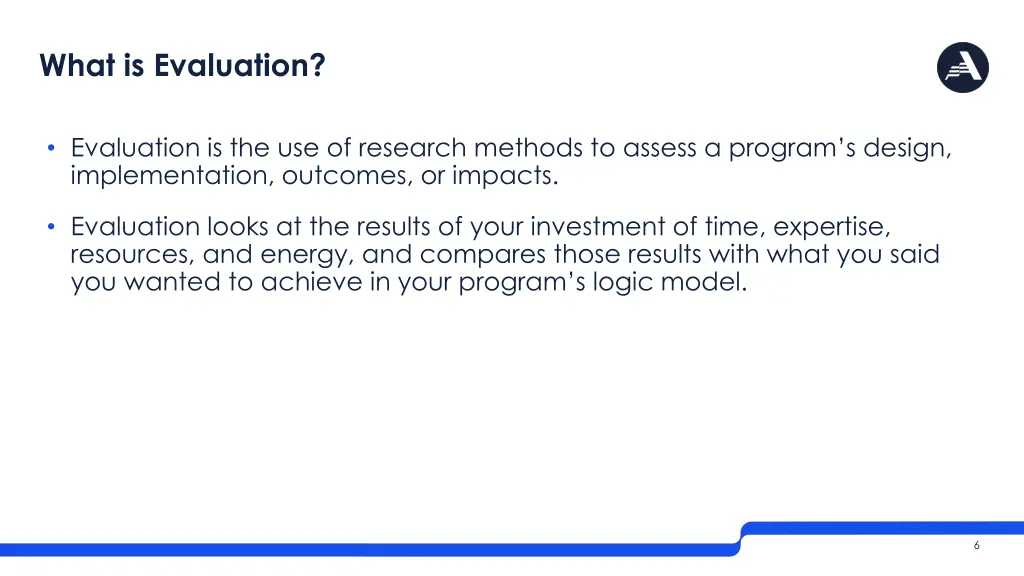 what is evaluation
