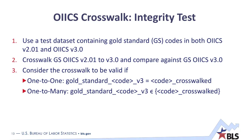 oiics crosswalk integrity test