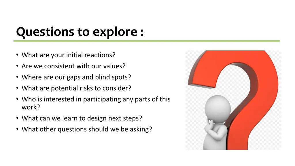 questions to explore