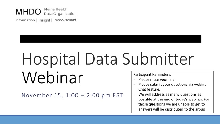 hospital data submitter webinar