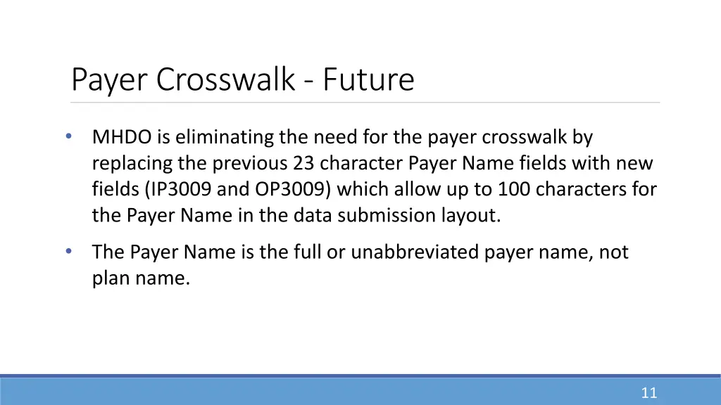 payer crosswalk future