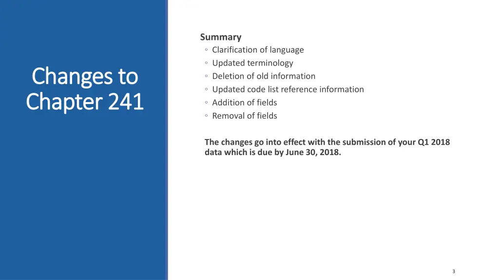 summary clarification of language updated