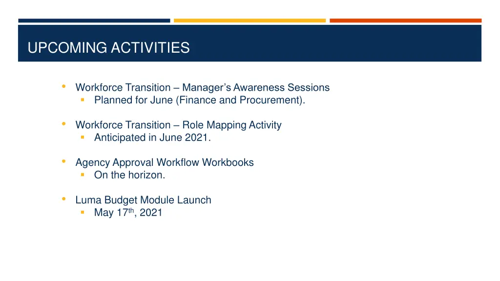 upcoming activities 1
