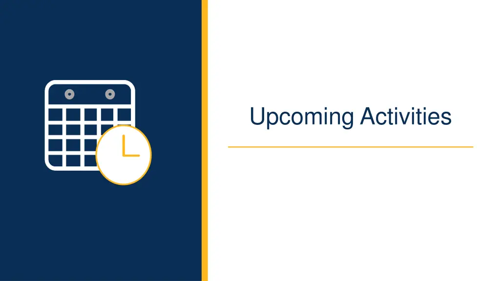 upcoming activities