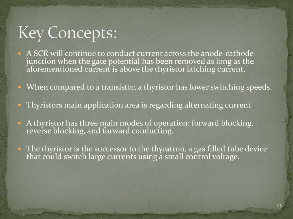 key concepts