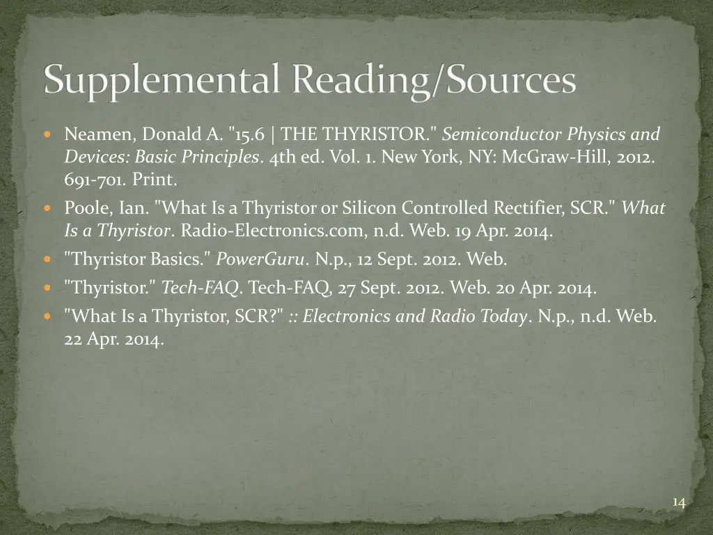 supplemental reading sources