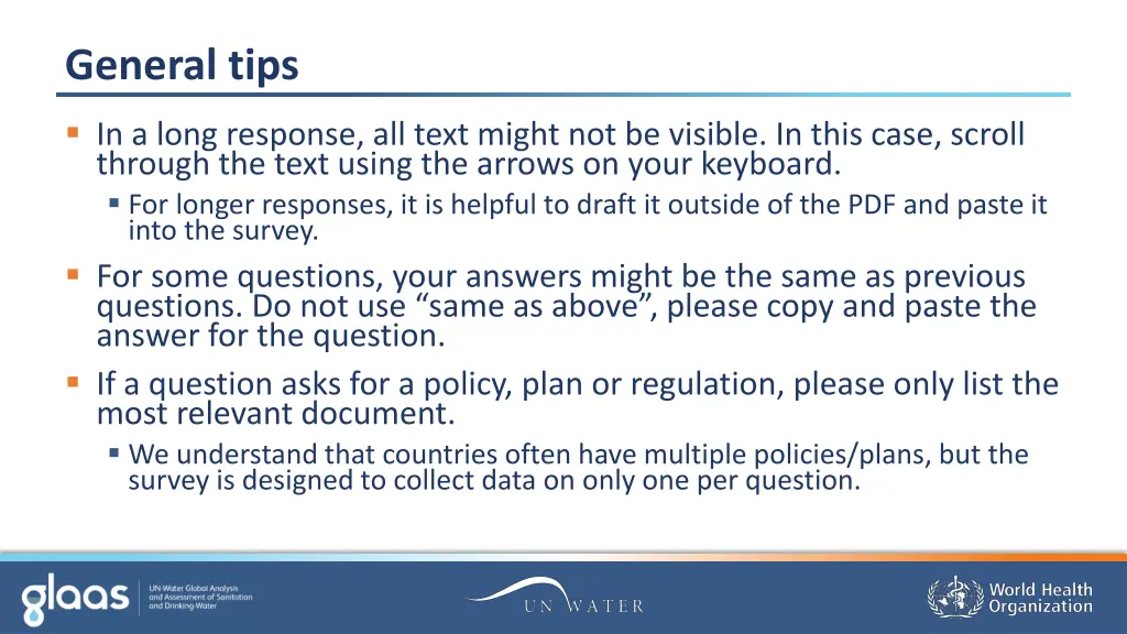 general tips