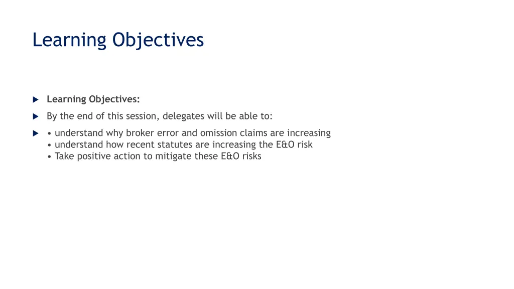 learning objectives 1