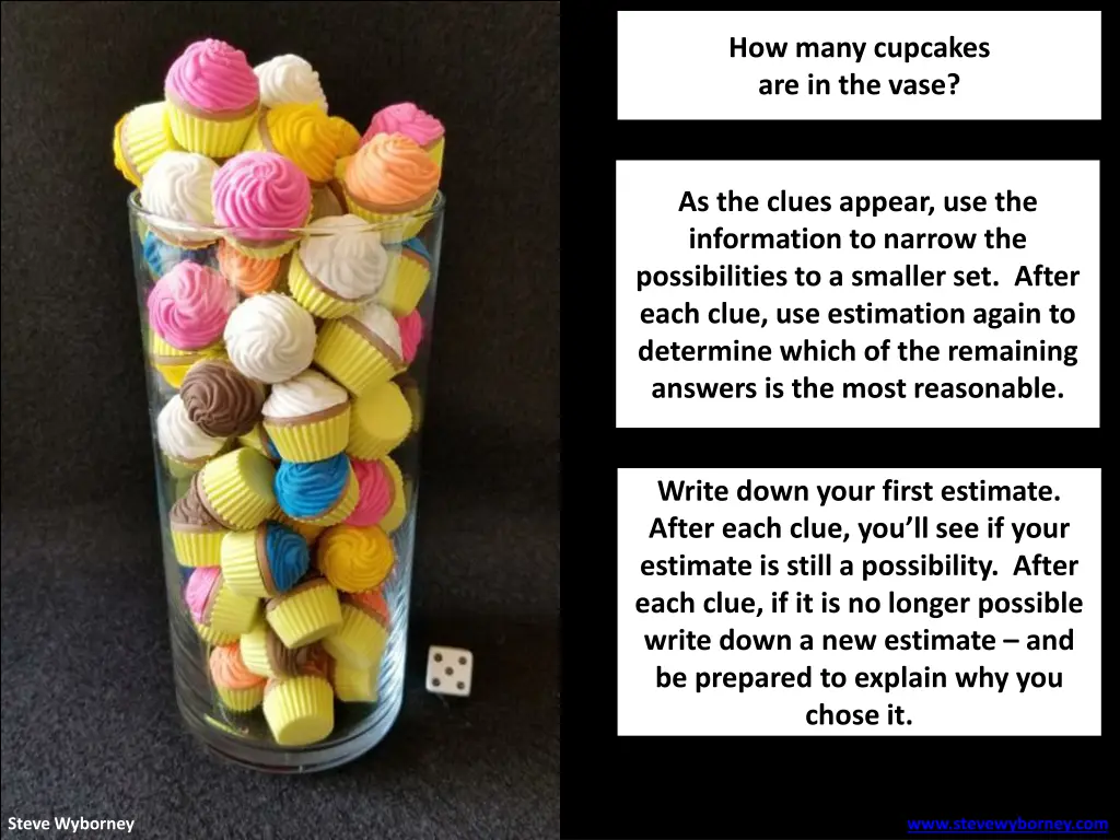 how many cupcakes are in the vase 1