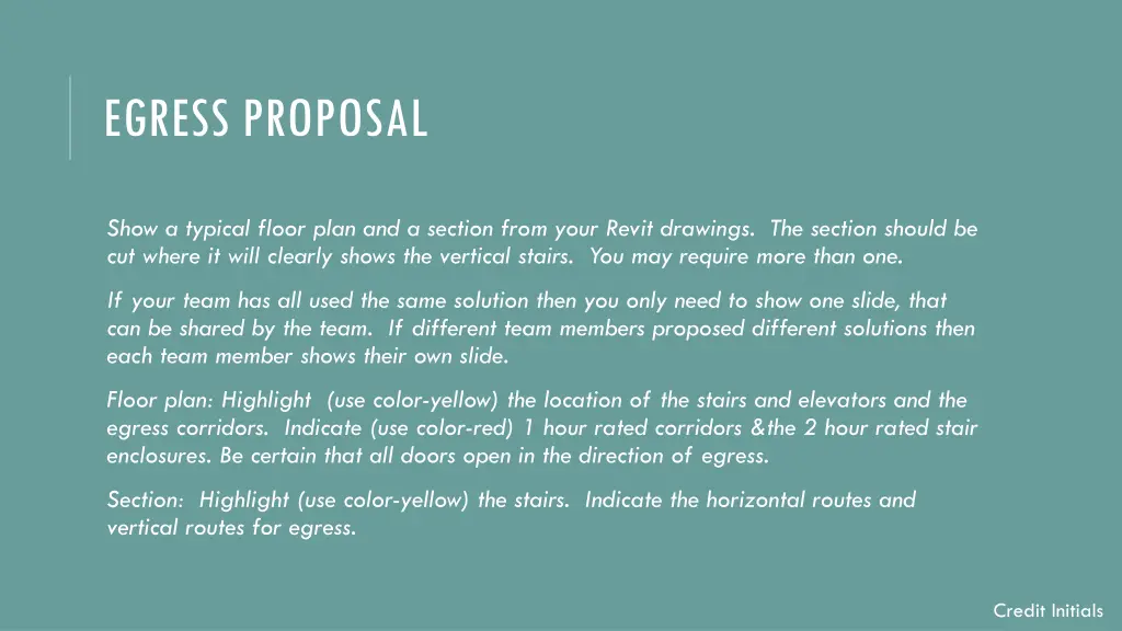 egress proposal