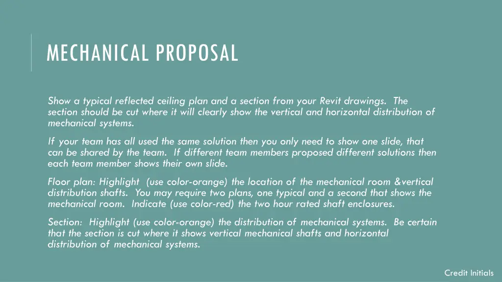 mechanical proposal