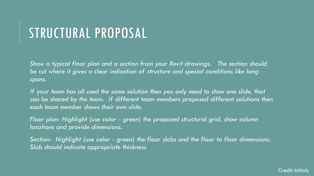 structural proposal