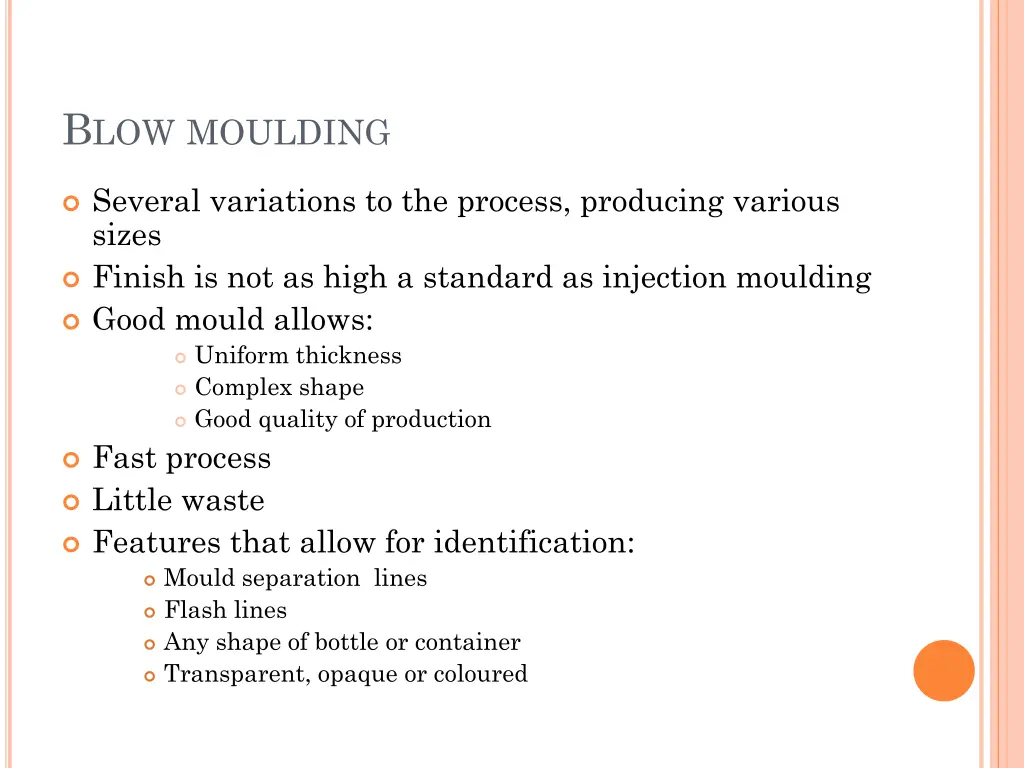 b low moulding