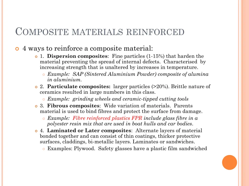 c omposite materials reinforced