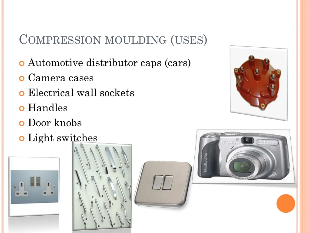 c ompression moulding uses